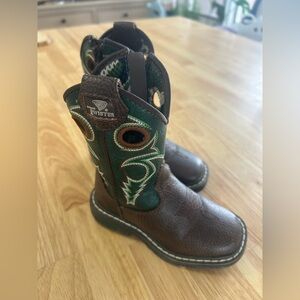 Twister Children's Brown and Green Boots